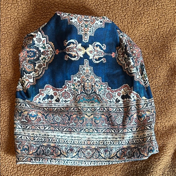 Accessories - Bohemian Blue Patterned Beanie